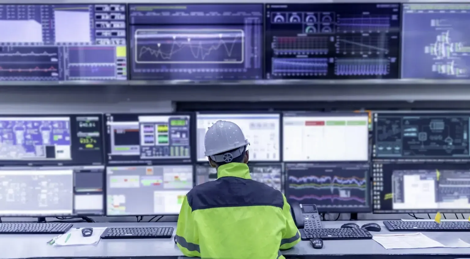 Interfaz de dashboard industrial analizando la eficiencia de los activos en tiempo real